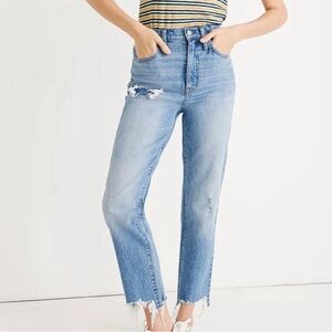 Madewell Classic Straight Jean Ripped Size 25